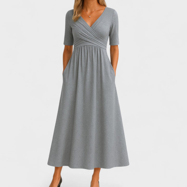 Maddison | Elegant Pleated Midi Dress