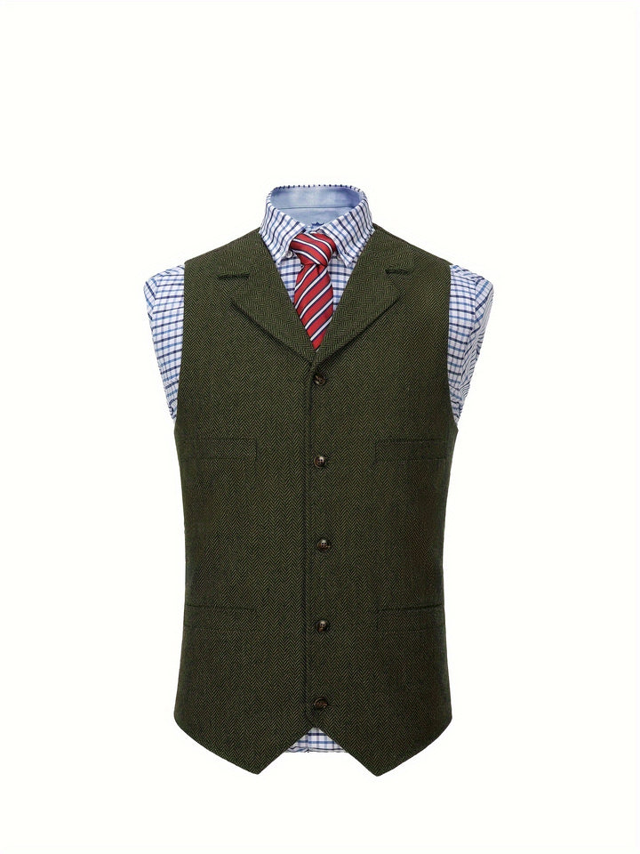 Waylon | Heritage Herringbone Vest