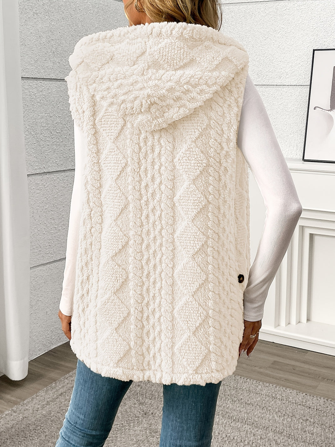 Greta | Cozy Hooded Button-Front Vest