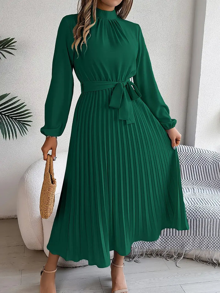 Isabelle | Elegant Belted Waist Midi Dress