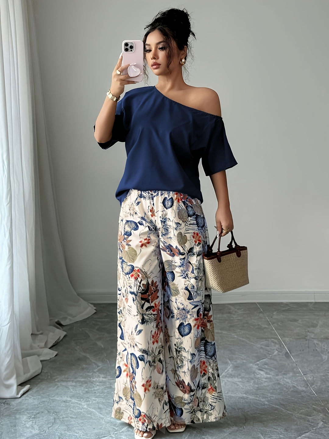 Rosabel | Off-Shoulder Floral Two-Piece Set
