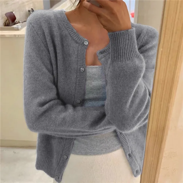 Astrid | Round-Neck Button Cardigan