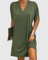 Brittany | Classic V Neck Mini Dress