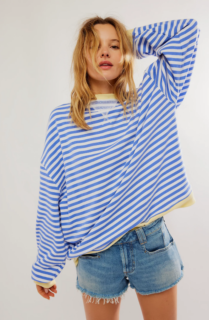 Elena | Striped Round-Neck Sweater