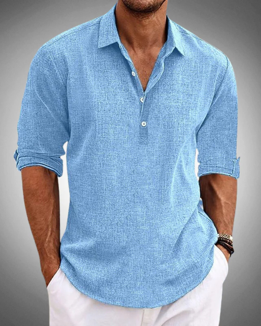 Caleb | Classic Button Front Shirt