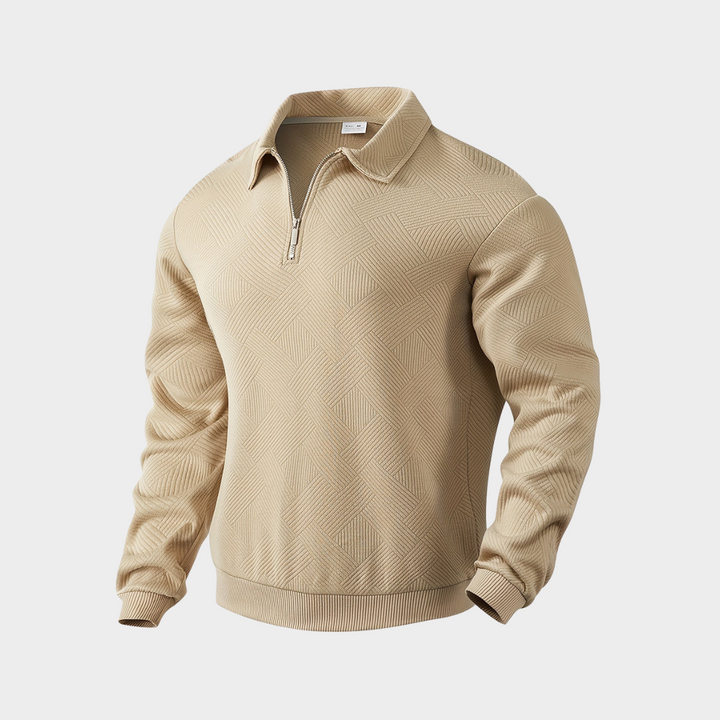 Simon | Textured Half-Zip Pullover