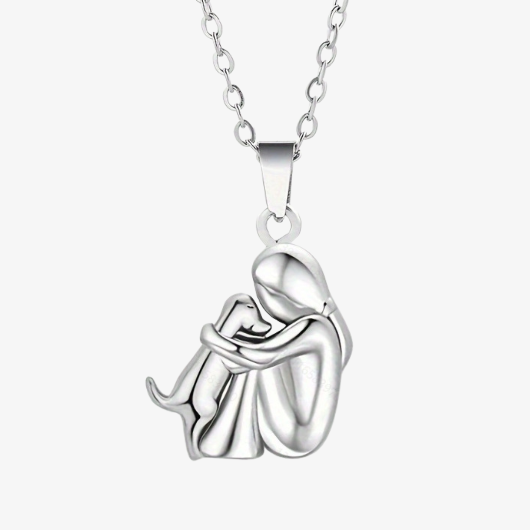 Elin | Loving Dog Embrace Necklace