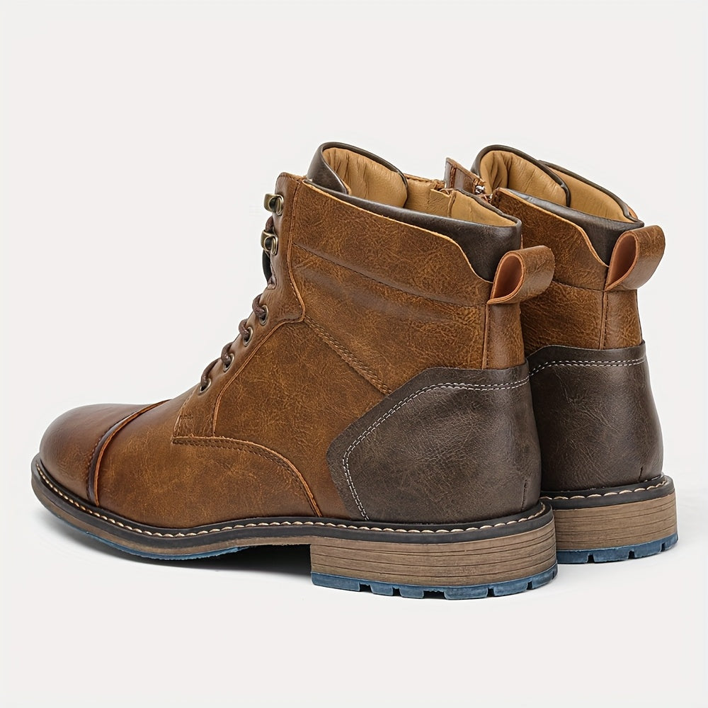 Logan | Cap-Toe Lace-Up Ankle Boots
