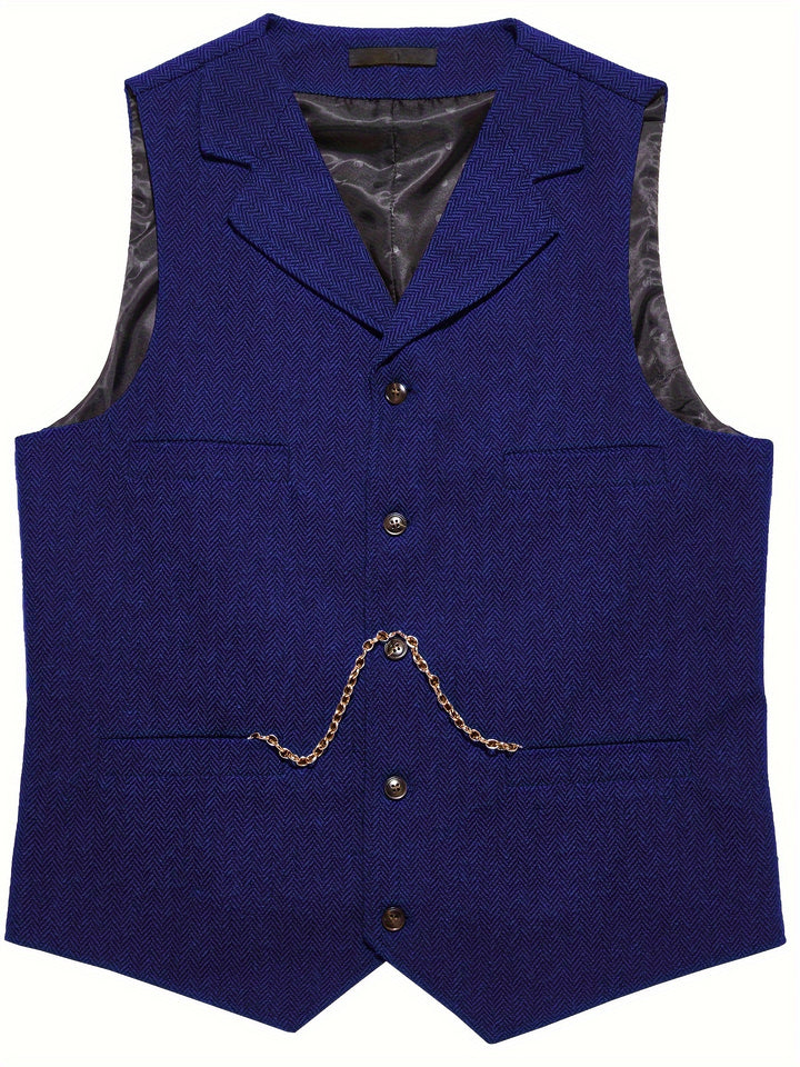 Ambrose | Herringbone Tailored Waistcoat