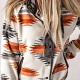Brynn | Cozy Western-Pattern Snap Jacket