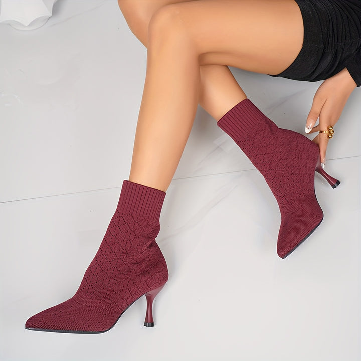 Lorena | Sleek Pointed-Toe Heeled Ankle Boots