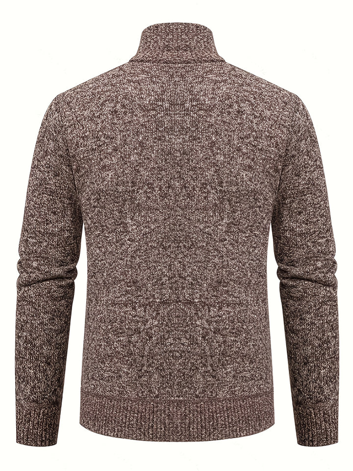 Malcolm | Textured Zip-Up Cardigan