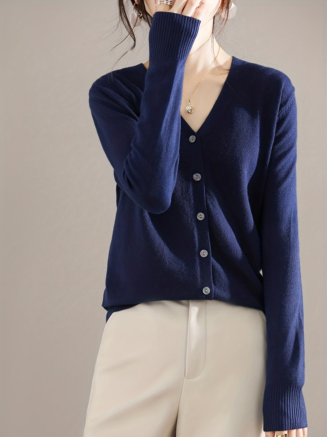 Cassandra | Lightweight Button-Front Cardigan