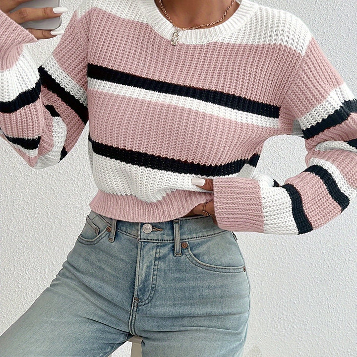 Whitney | Striped Round-Neck Sweater