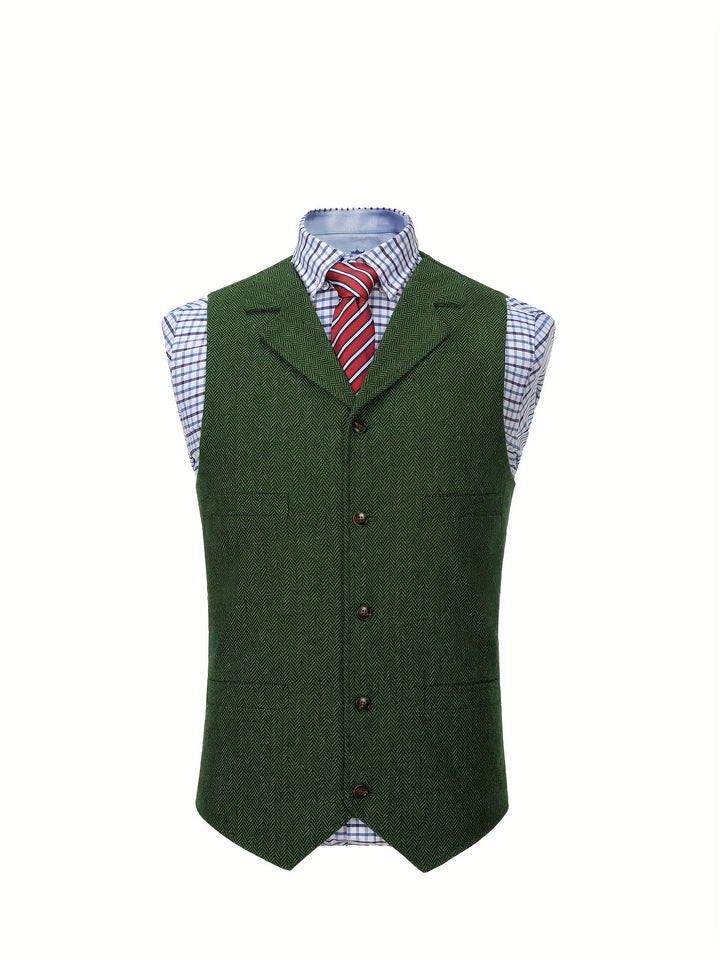 Waylon | Heritage Herringbone Vest