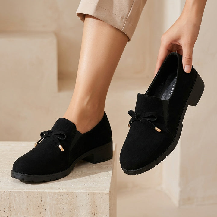 Odette | Bow-Detail Slip-On Loafers