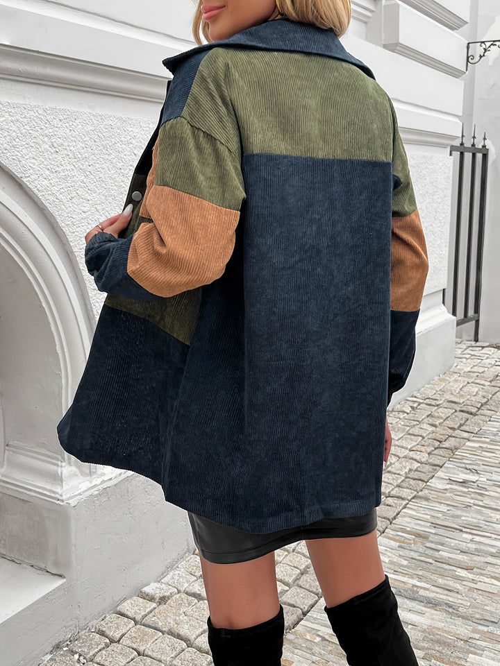 Gwendolyn | Color-Block Shirt Jacket