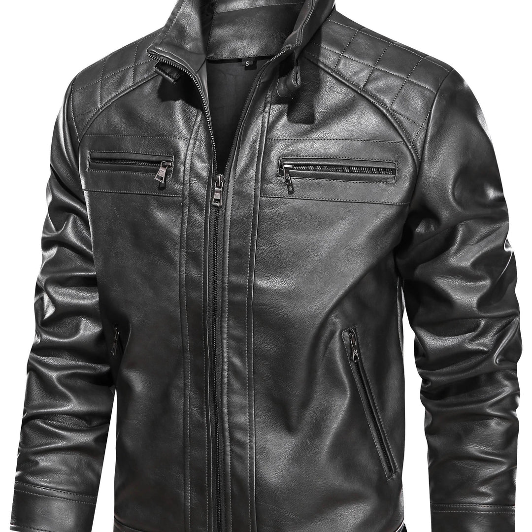 Declan | Stand-Collar Biker Jacket