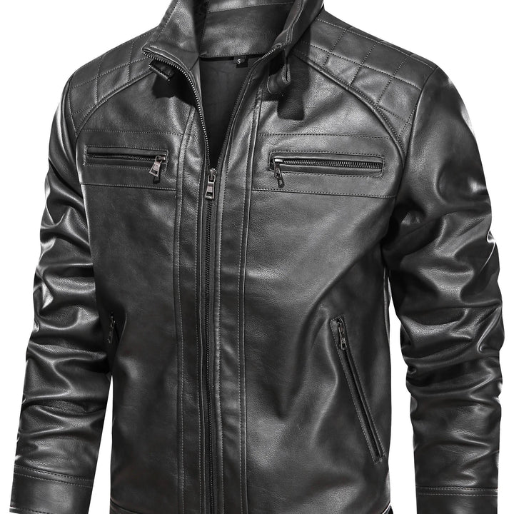 Declan | Stand-Collar Biker Jacket