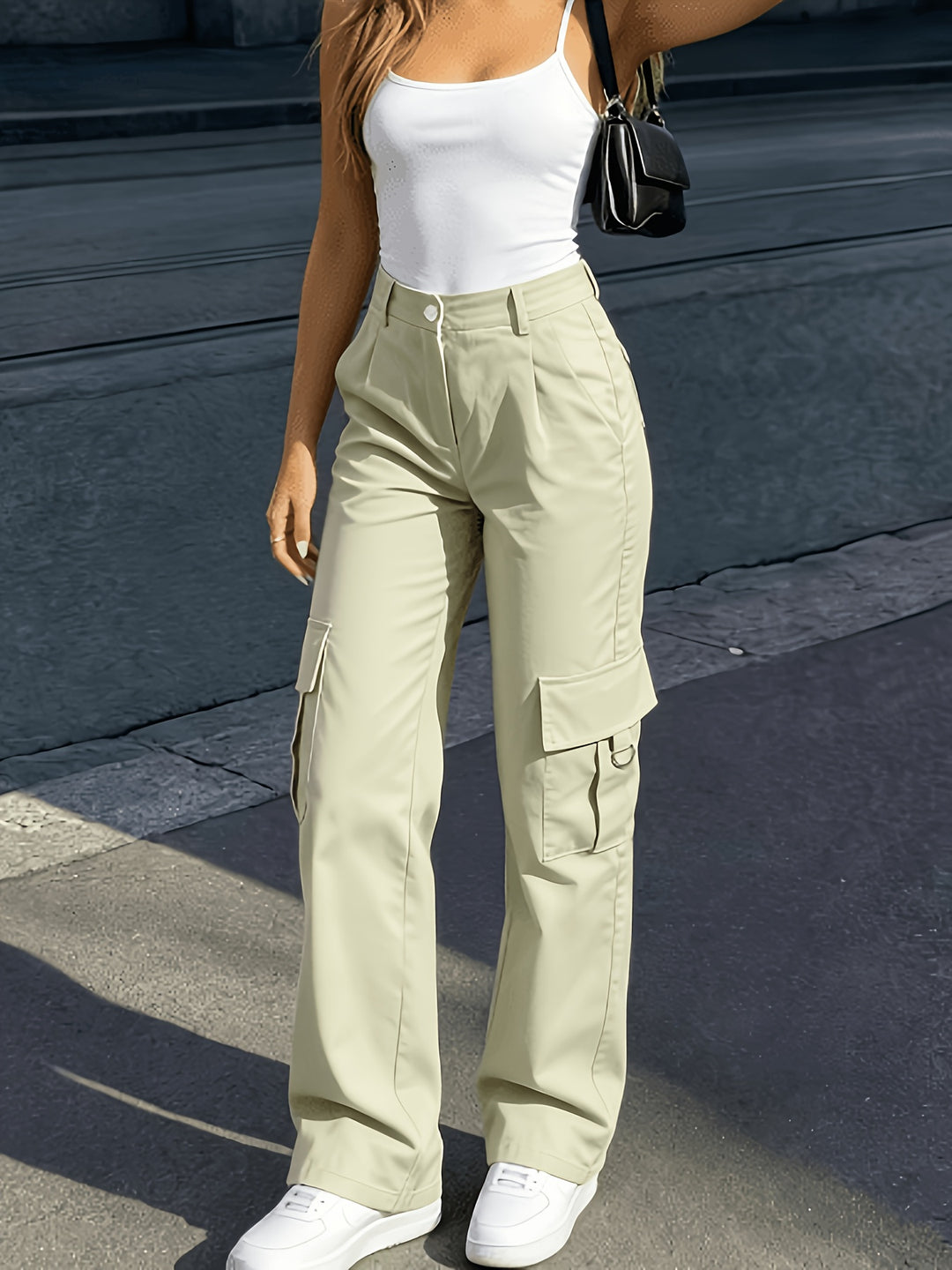Ingrid | High-Waisted Cargo Trousers
