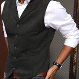 Ambrose | Herringbone Tailored Waistcoat