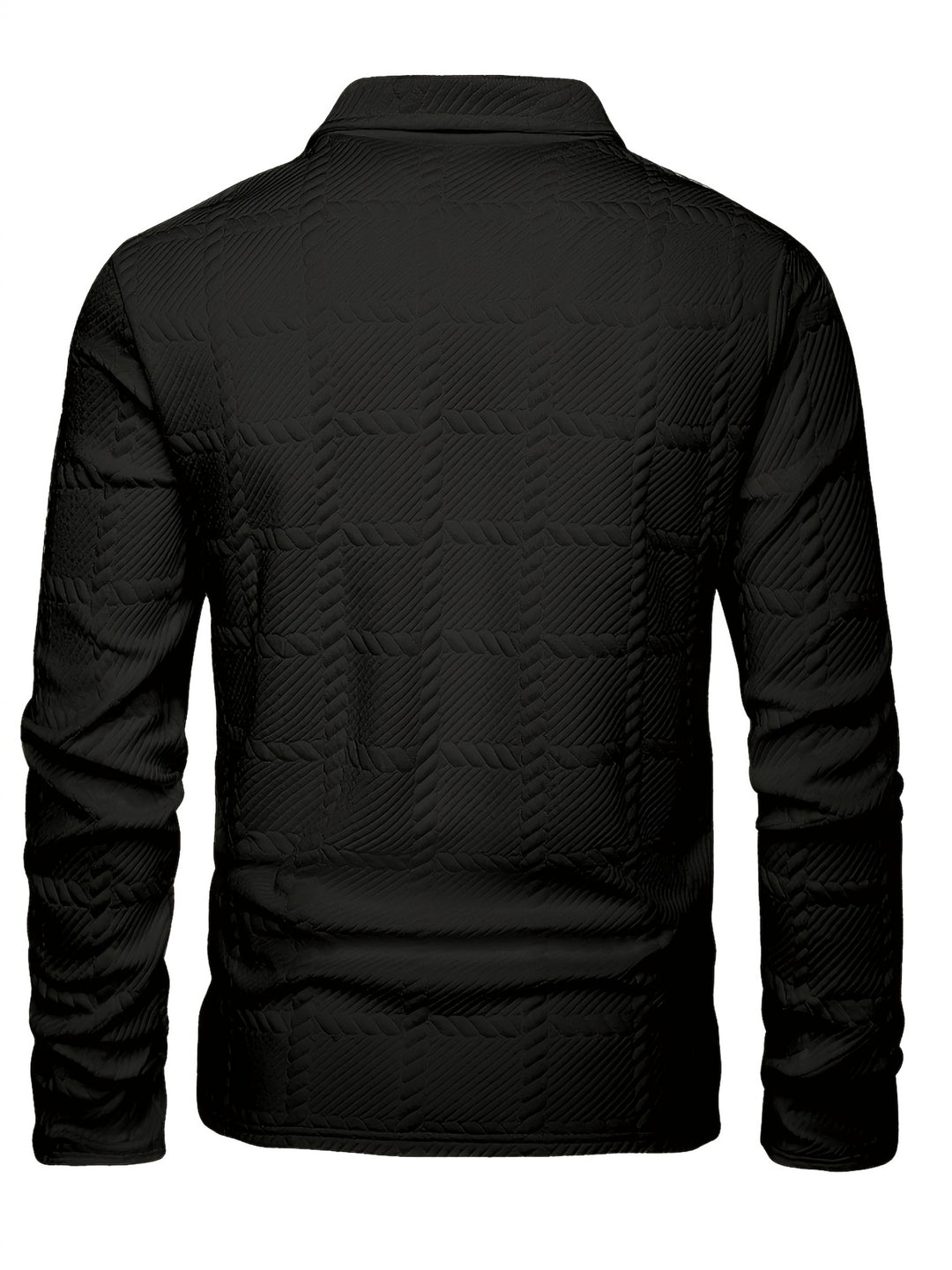 Calvin | Textured Long-Sleeve Polo Shirt