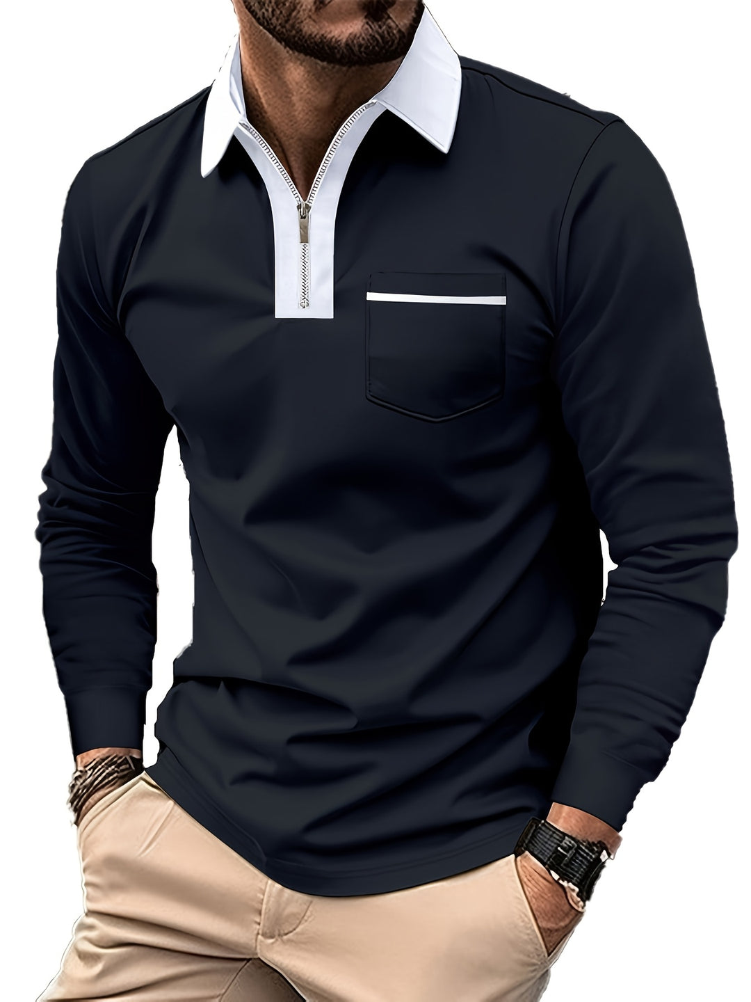 Fletcher | Refined Zip-Collar Polo Shirt