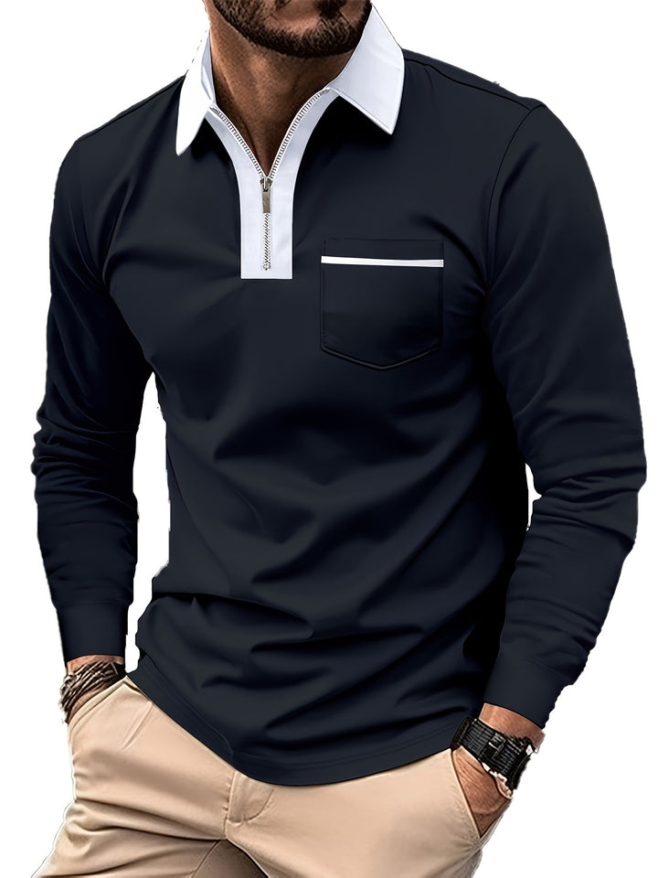 Fletcher | Refined Zip-Collar Polo Shirt