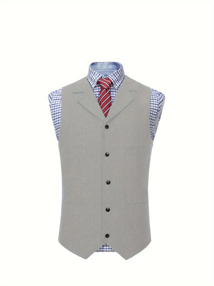 Waylon | Heritage Herringbone Vest