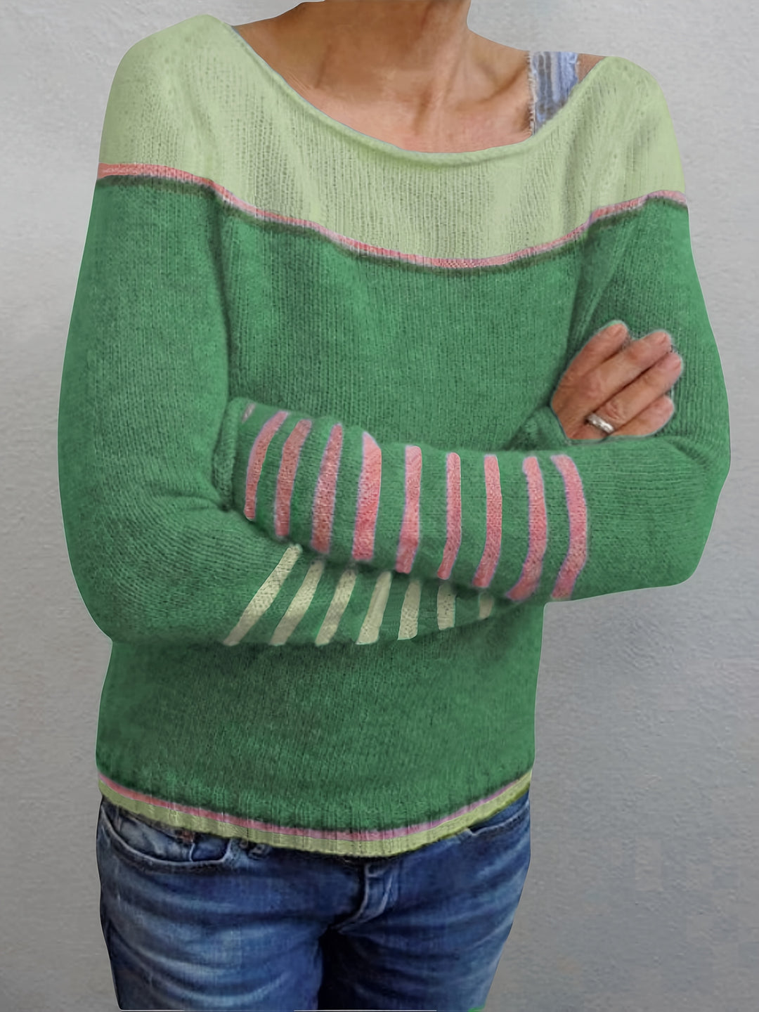 Sabine | Boat-Neck Color-Block Sweater