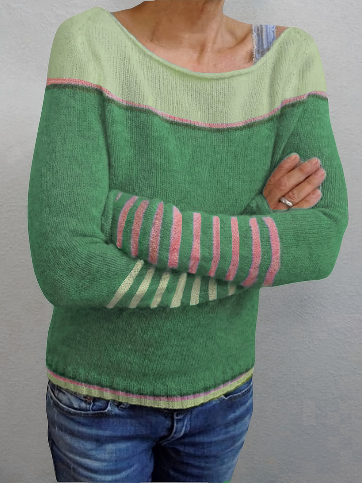 Sabine | Boat-Neck Color-Block Sweater