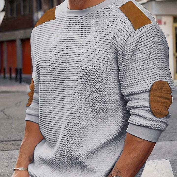 Desmond | Textured Contrast Pullover