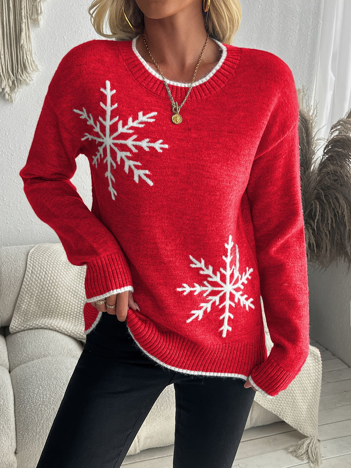 Noelle | Snowflake Jacquard Sweater