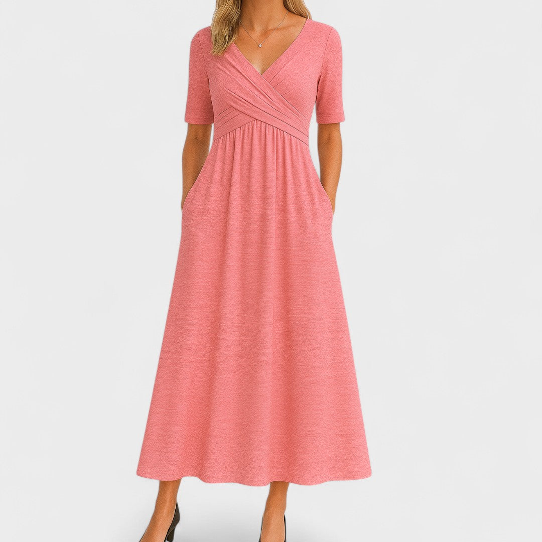 Maddison | Elegant Pleated Midi Dress