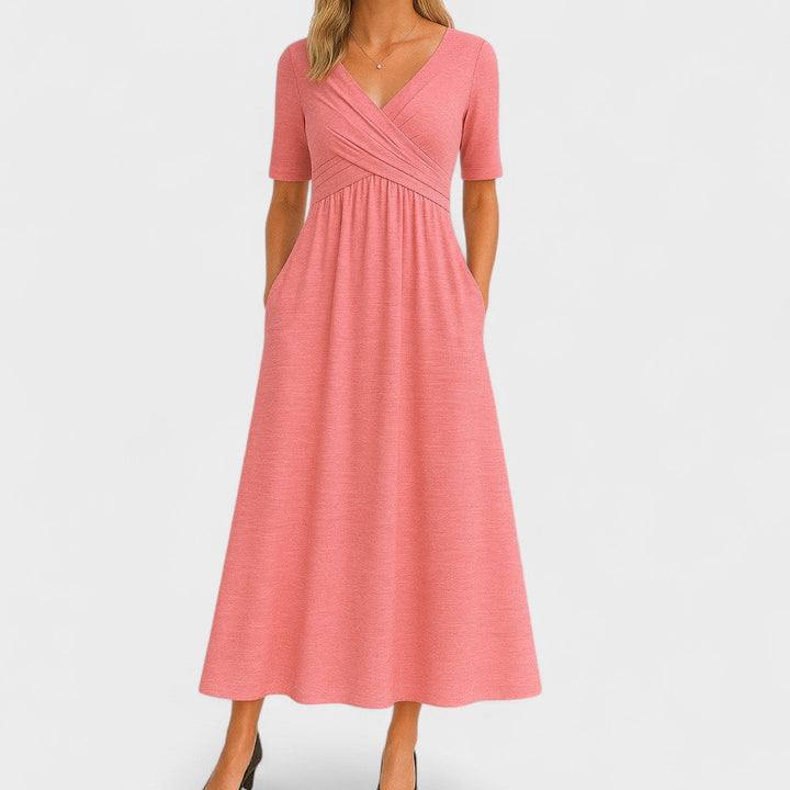 Maddison | Elegant Pleated Midi Dress