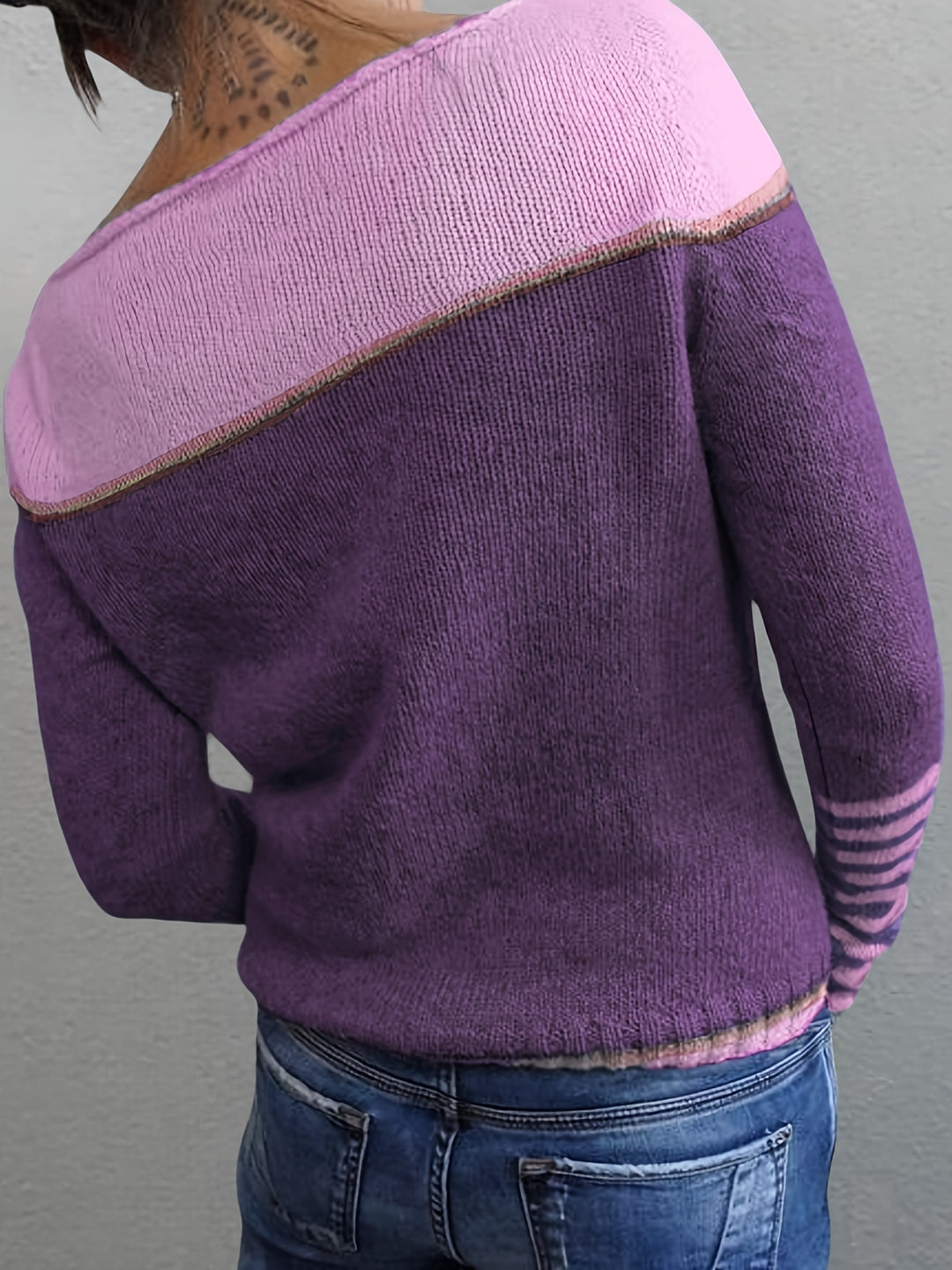 Sabine | Boat-Neck Color-Block Sweater