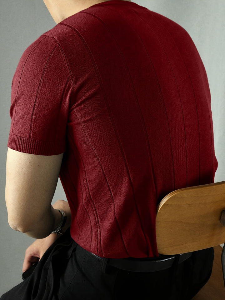Landon | Ribbed Short-Sleeve Top