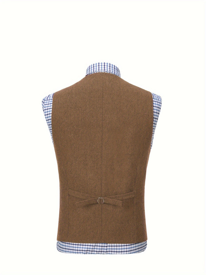 Waylon | Heritage Herringbone Vest