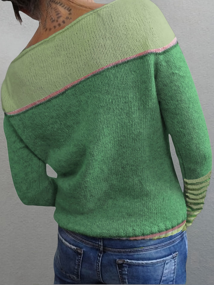 Sabine | Boat-Neck Color-Block Sweater
