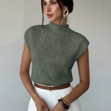 Simone | Refined Mock-Neck Knit Top