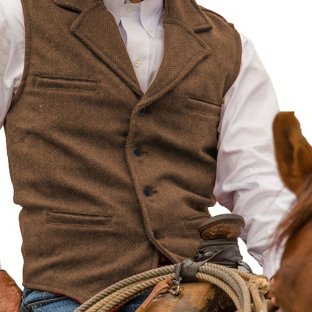 Waylon | Heritage Herringbone Vest