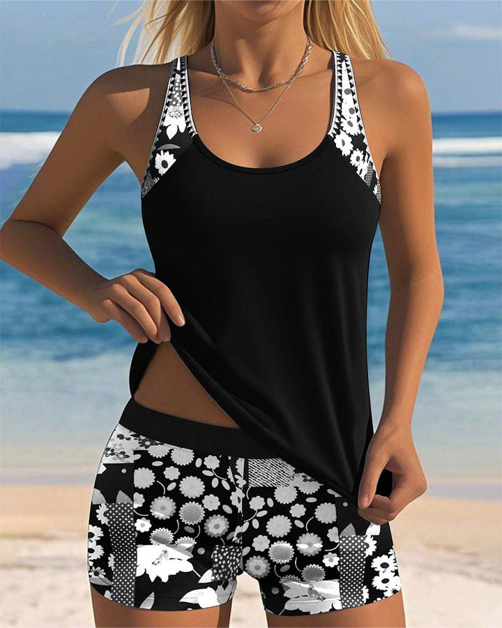 Stella | Classic Printed Swimsuit Set