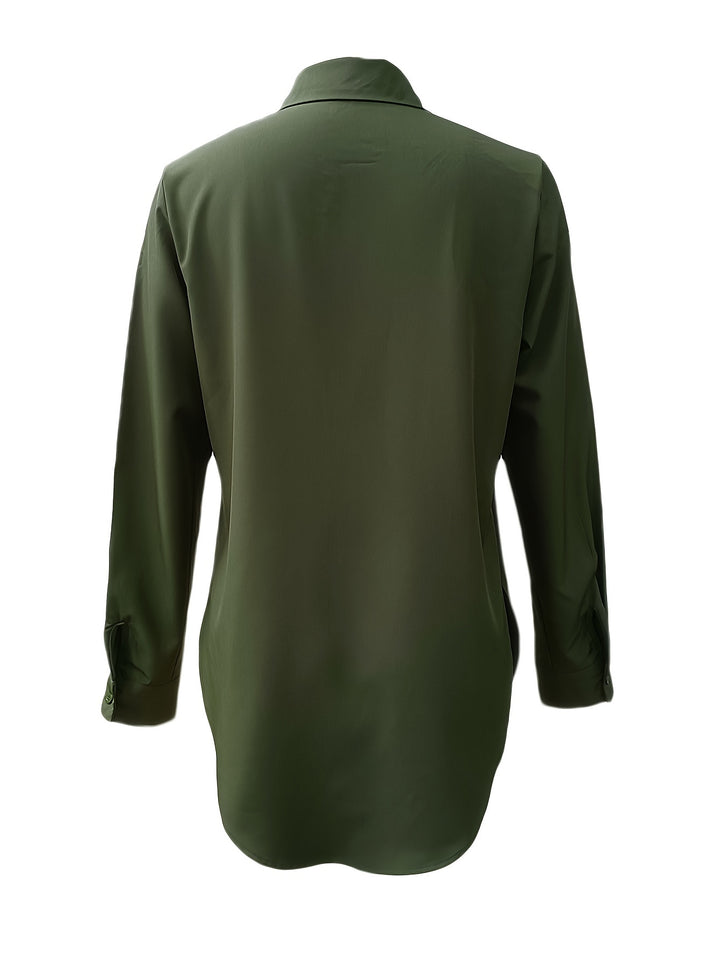 Juliana | Refined Long-Sleeve Button-Front Blouse