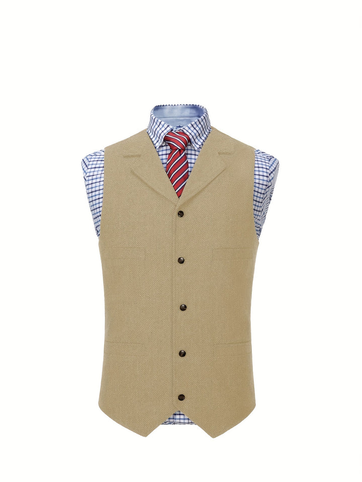 Waylon | Heritage Herringbone Vest