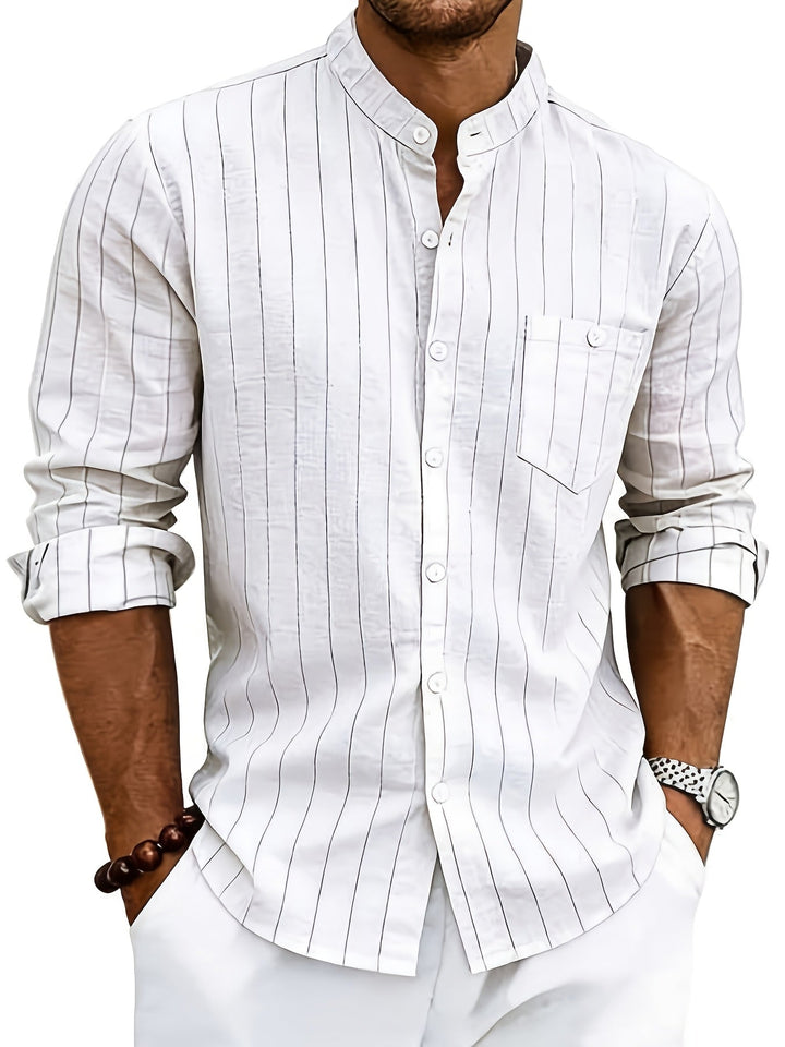 Callum | Refined Striped Button-Up Shirt