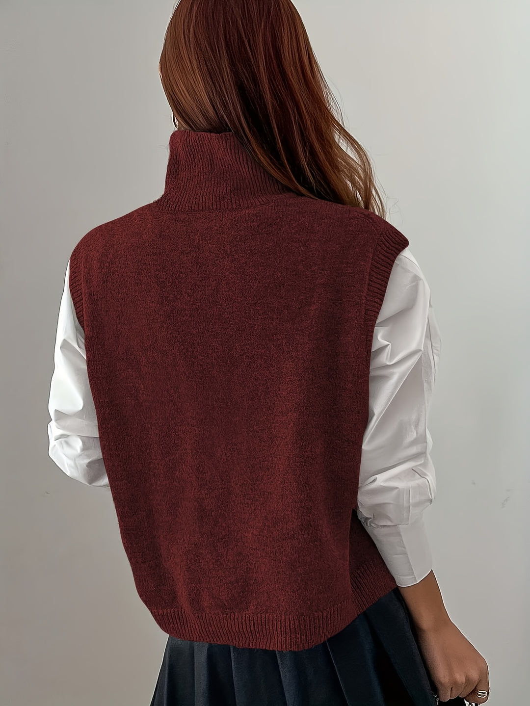 Rosabel | High-Neck Sweater Vest