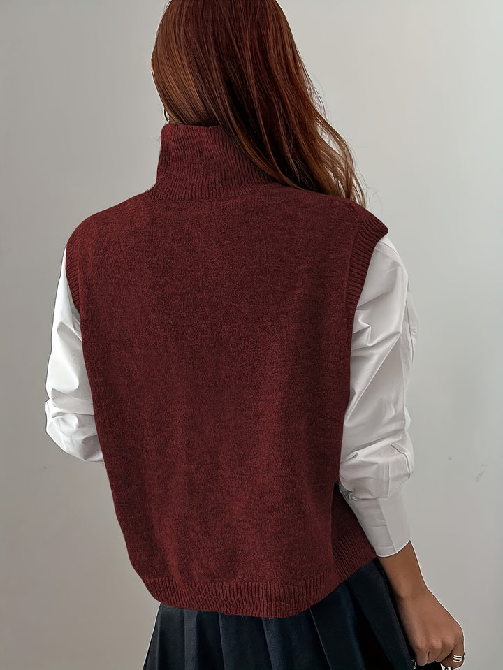 Rosabel | High-Neck Sweater Vest