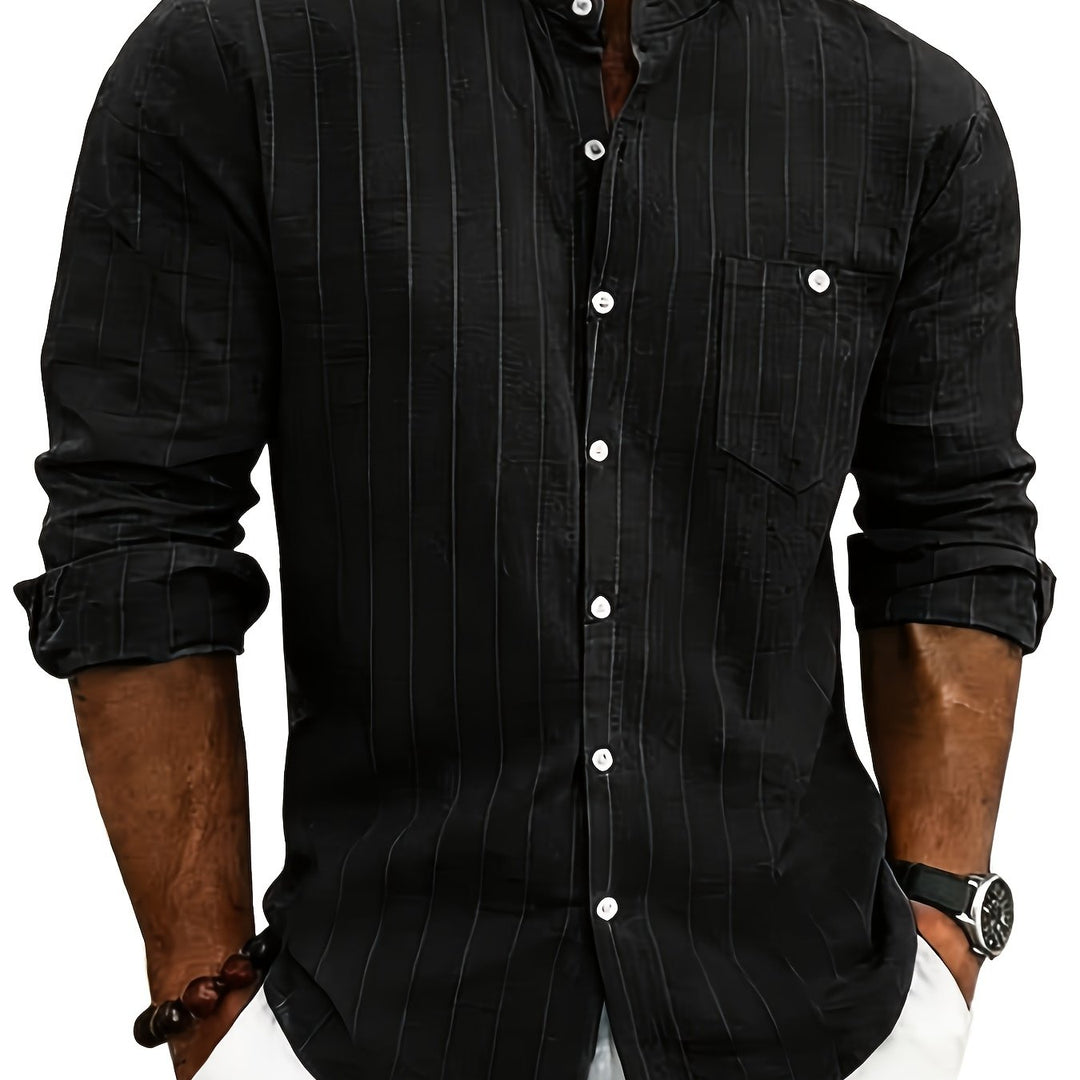 Callum | Refined Striped Button-Up Shirt