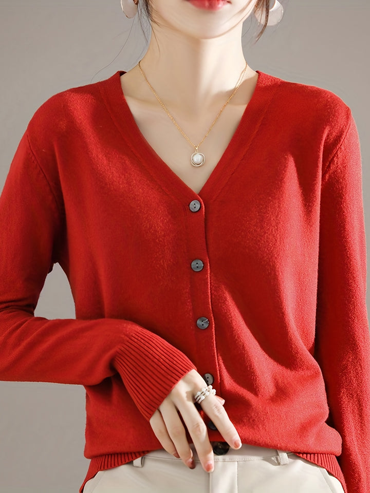 Cassandra | Lightweight Button-Front Cardigan
