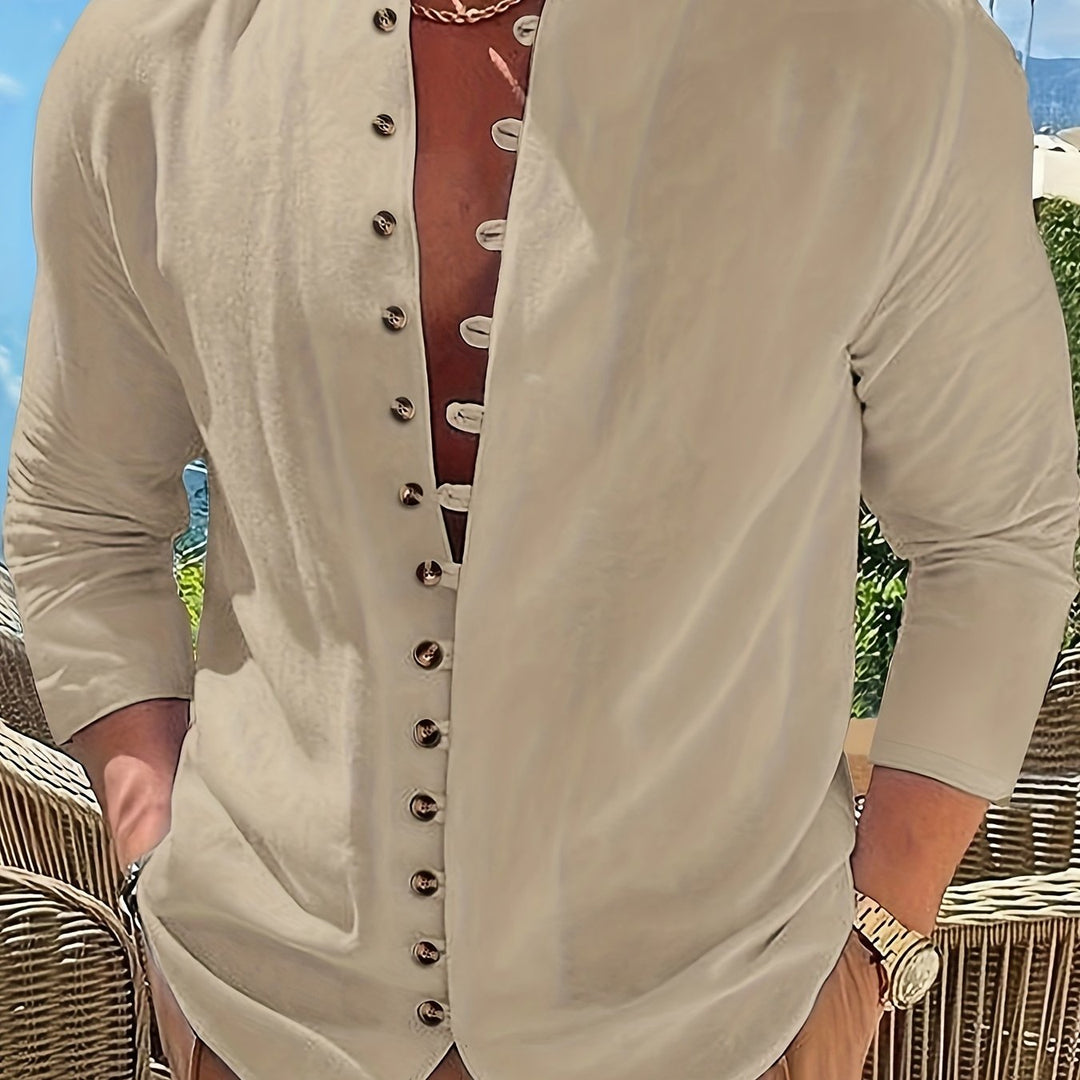 Grant | Relaxed Stand-Collar Shirt